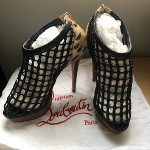 Christian Louboutin caged ankle bootie